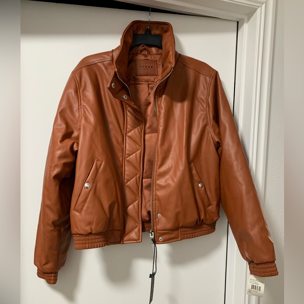 BlankNYC faux leather bomber jacket. New with Tags